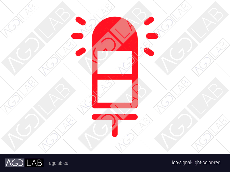 Signal light color red icon