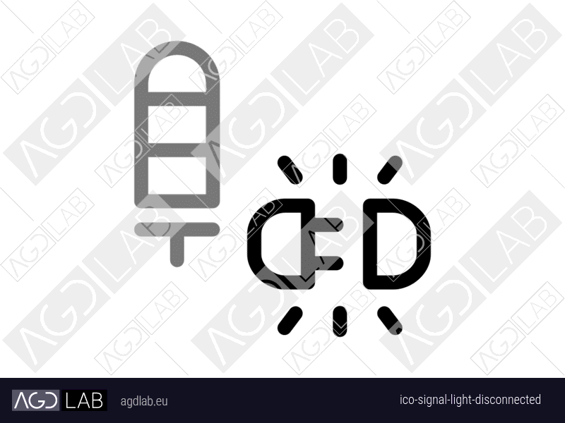 Signal light disconnected icon