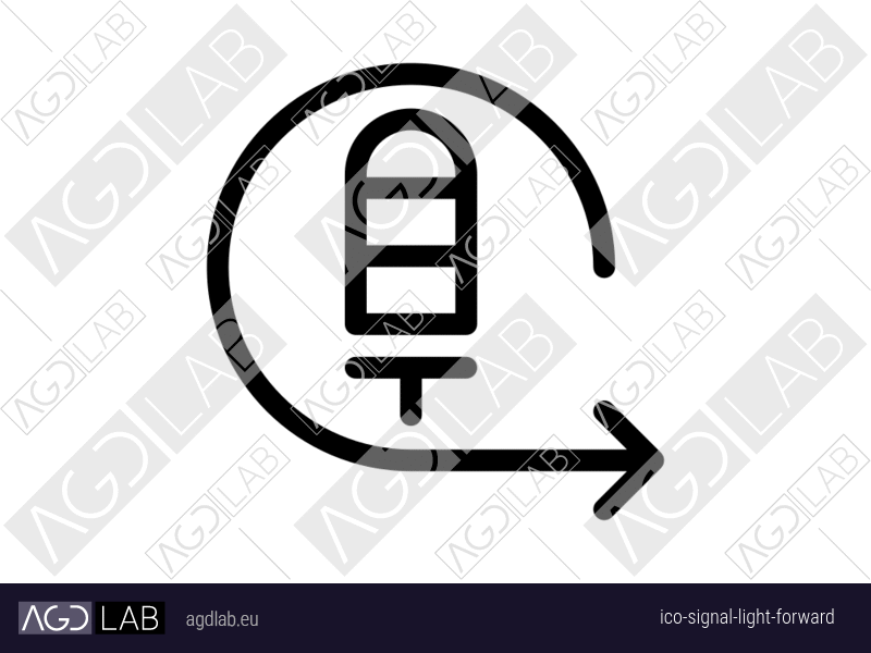 Signal light forward icon