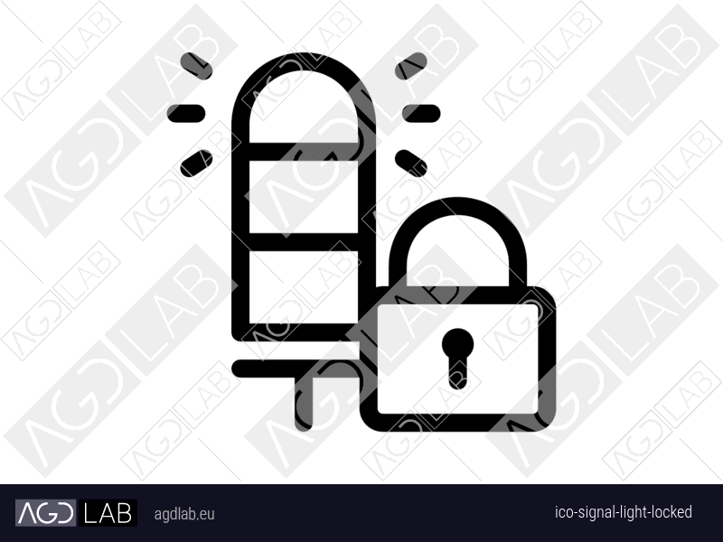 Signal light locked icon