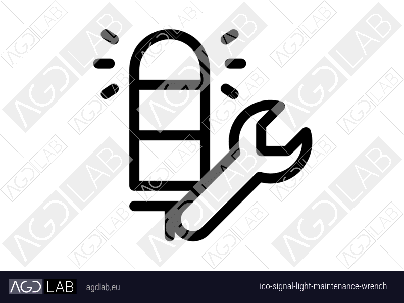 Signal light maintenance wrench icon
