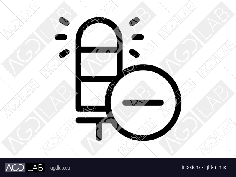 Signal light minus icon