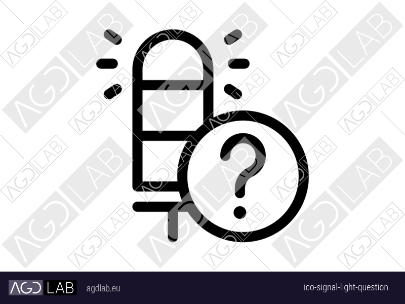 Signal light question icon