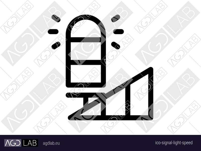 Signal light speed icon