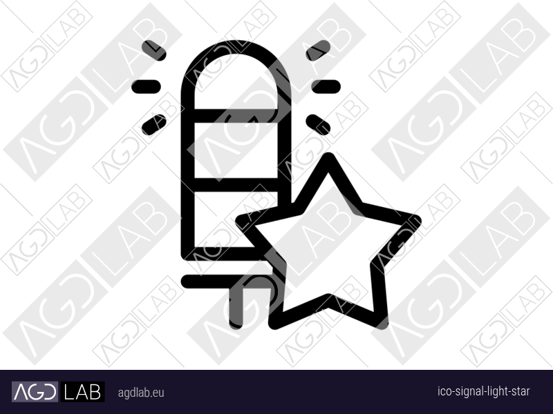 Signal light star icon