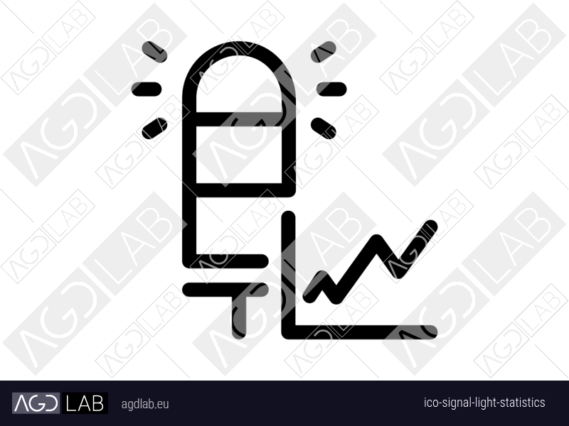 Signal light statistics icon