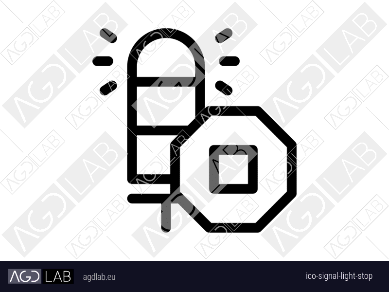 Signal light stop icon