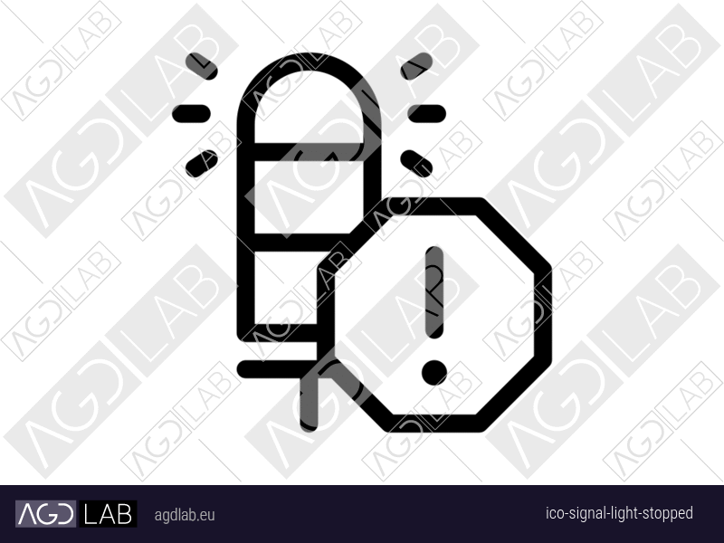 Signal light stopped icon