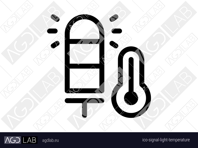 Signal light temperature icon