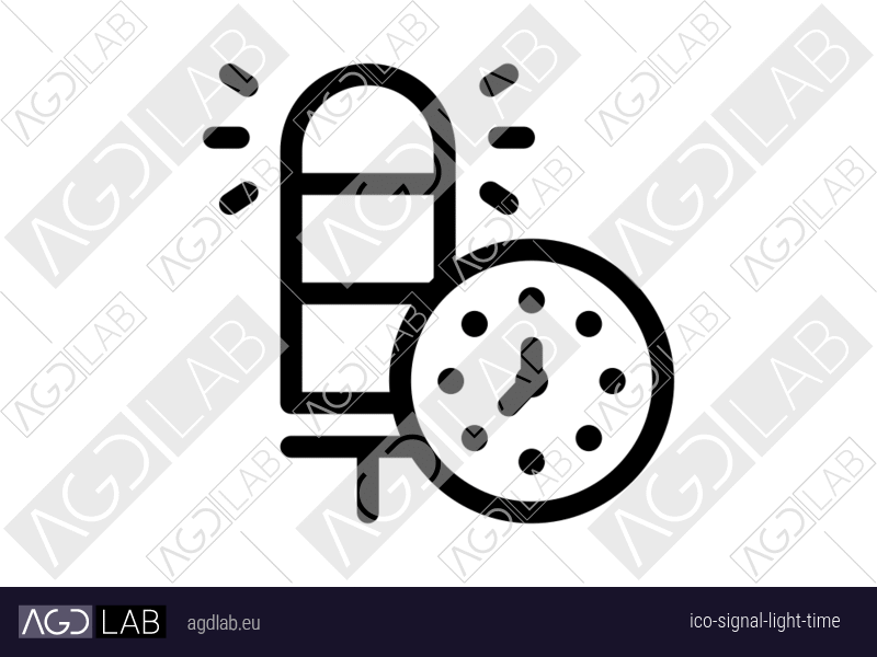 Signal light time icon