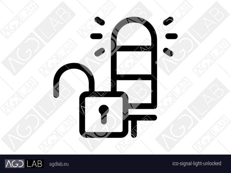 Signal light unlocked icon