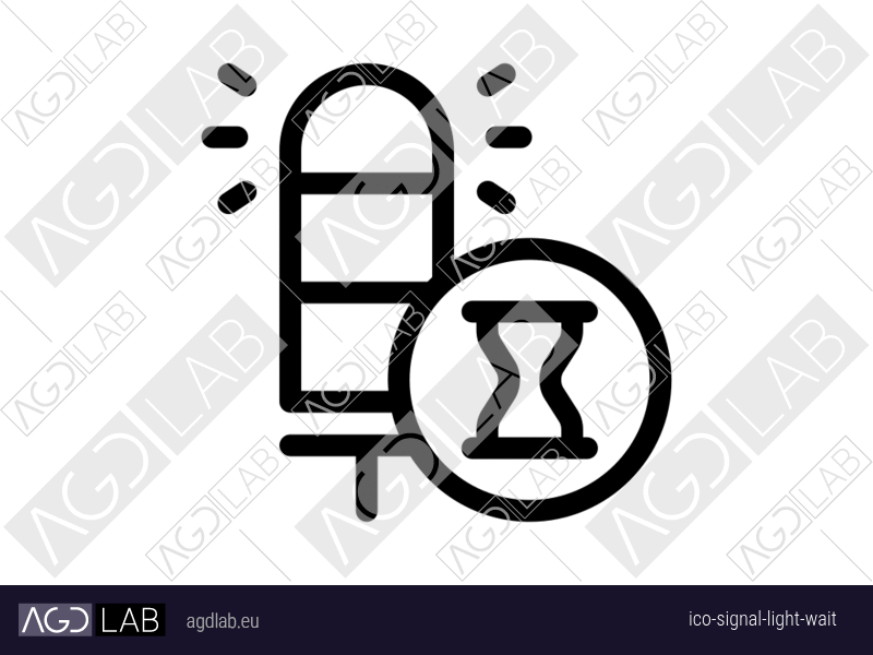 Signal light wait icon