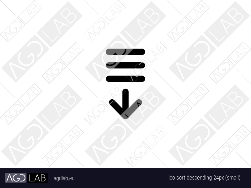 Sort descending 24px (small) icon