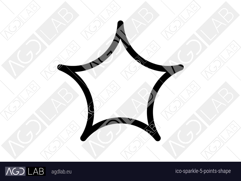 Sparkle 5 points shape icon