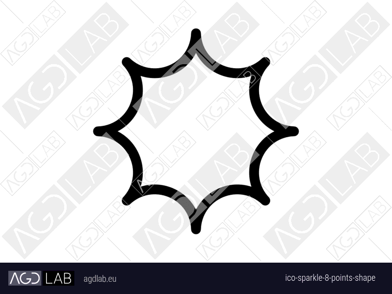 Sparkle 8 points shape icon