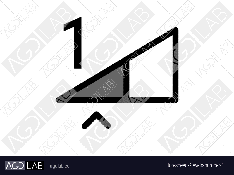 Speed 2levels number 1 icon