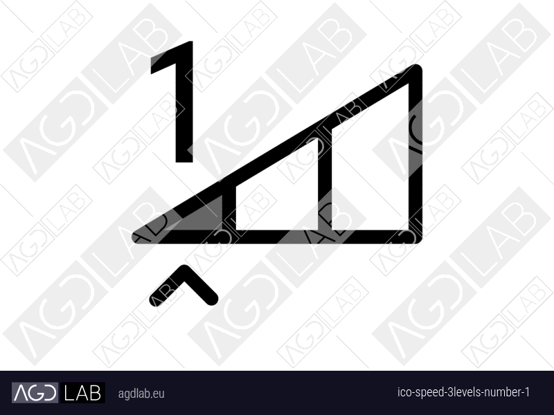 Speed 3levels number 1 icon