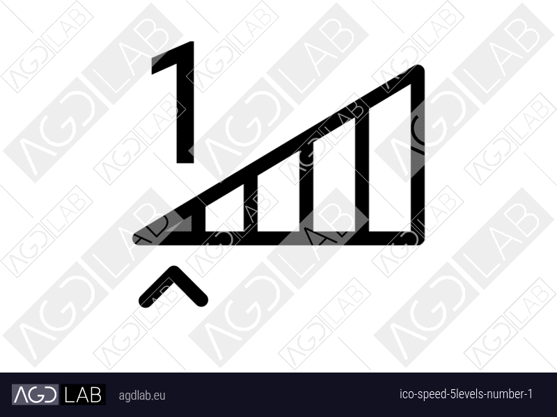 Speed 5levels number 1 icon