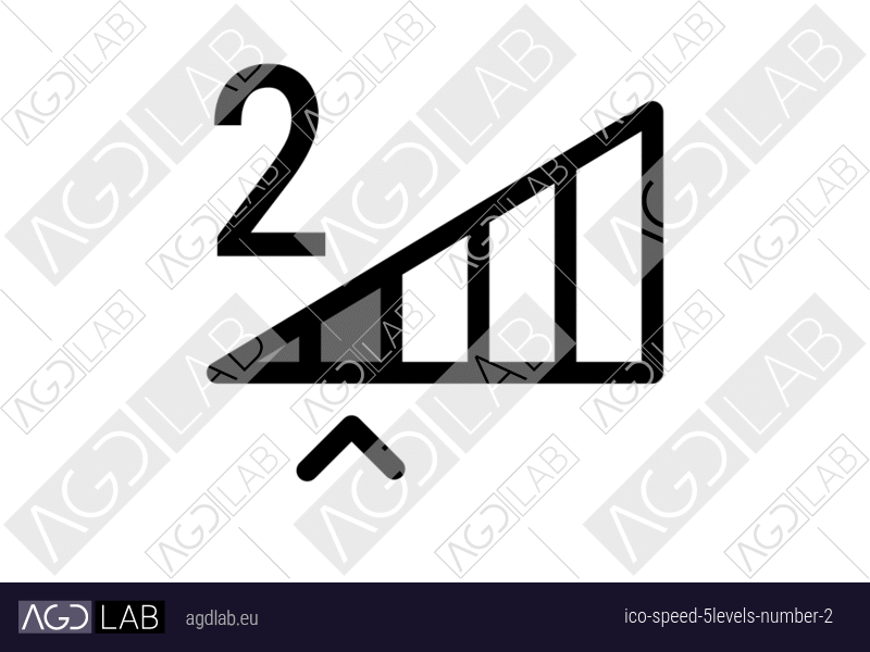 Speed 5levels number 2 icon