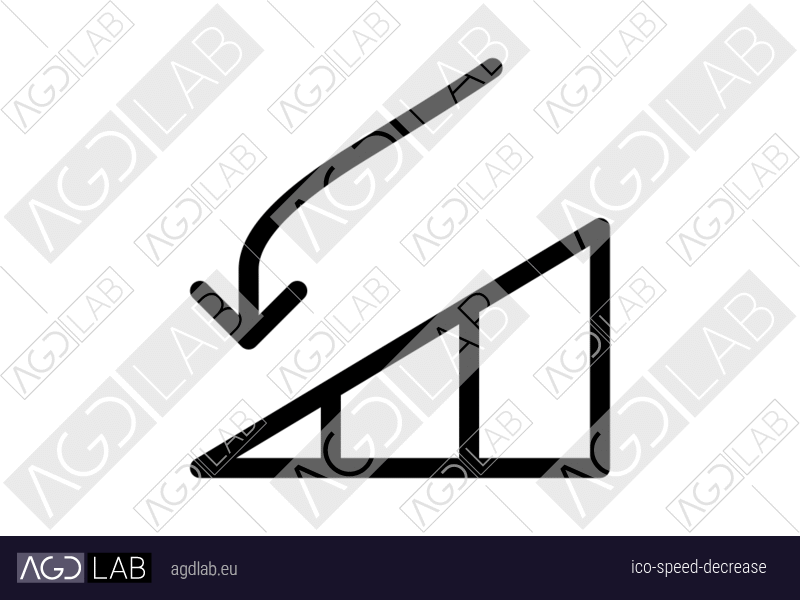 Speed decrease icon