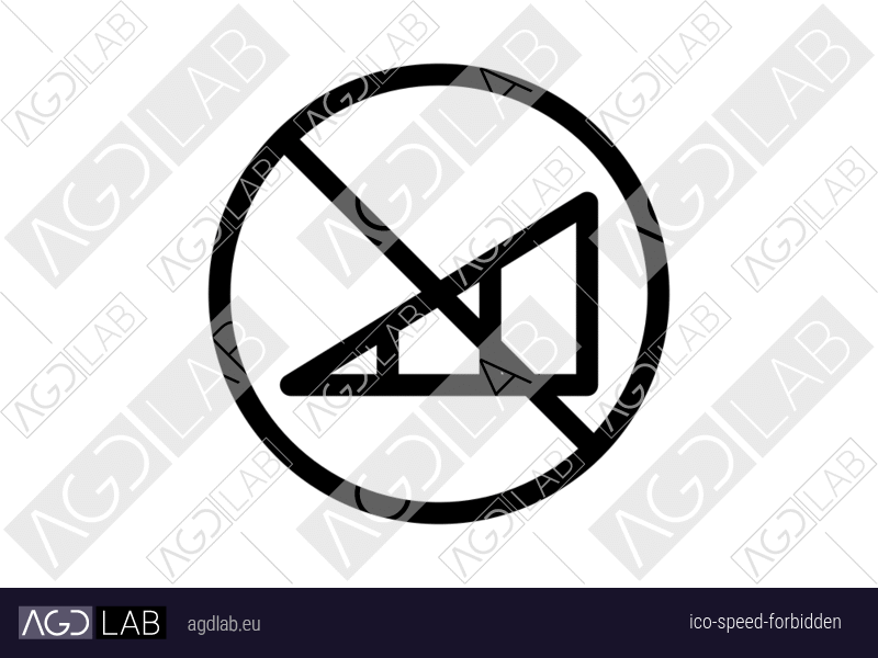 Speed forbidden icon