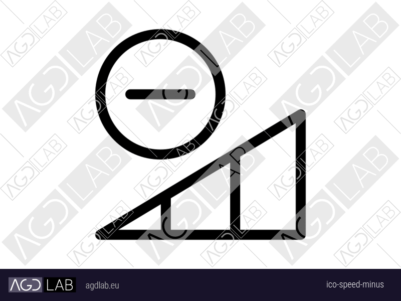 Speed minus icon