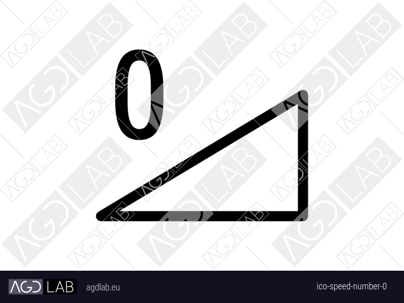 Speed number 0 icon