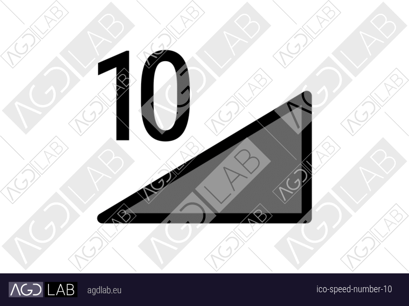 Speed number 10 icon