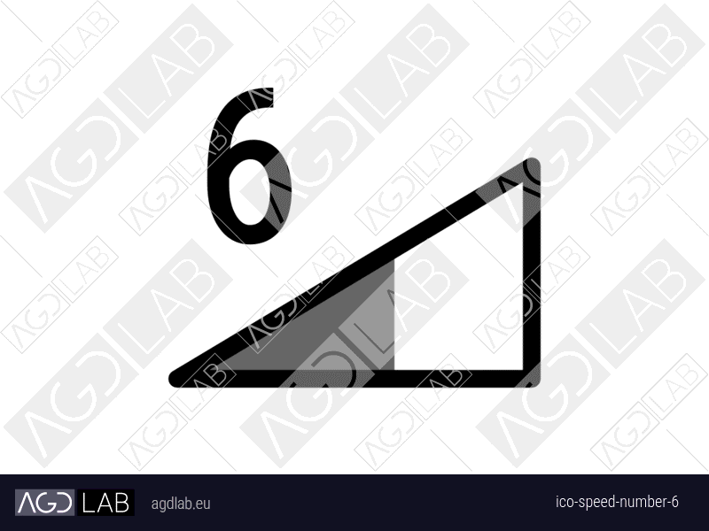 Speed number 6 icon