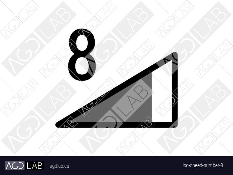 Speed number 8 icon
