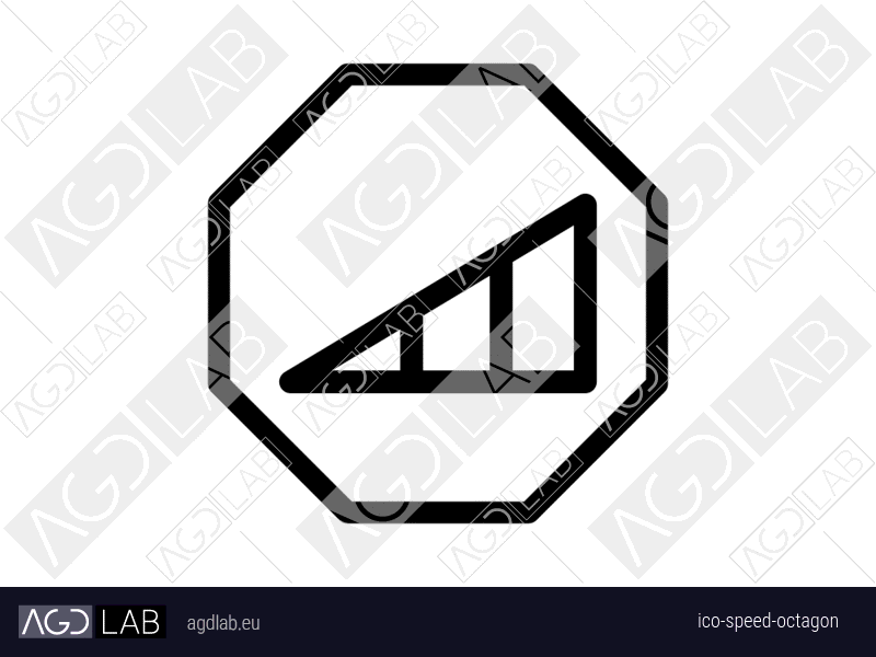 Speed octagon icon