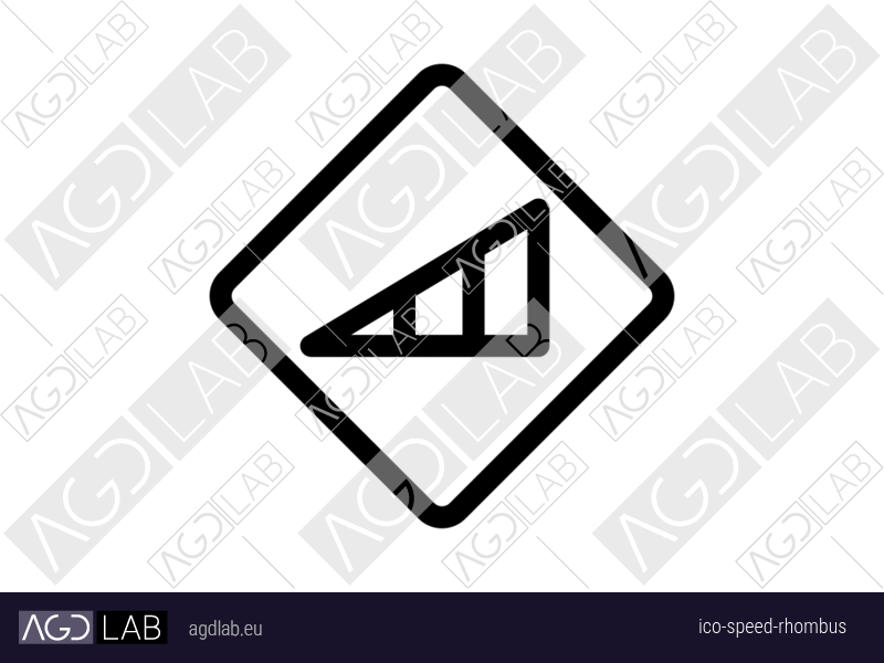 Speed rhombus icon
