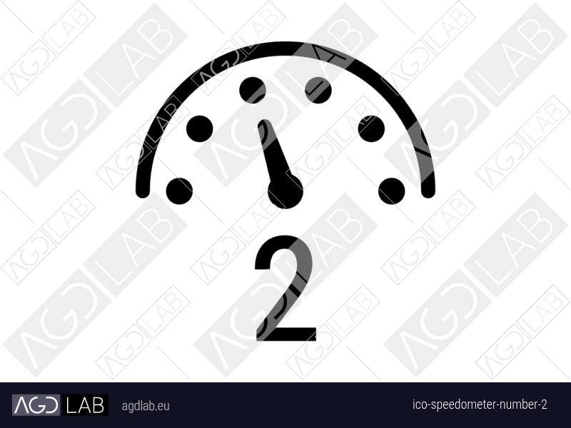 Speedometer number 2 icon