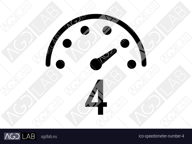 Speedometer number 4 icon
