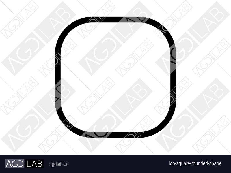 Square rounded shape icon