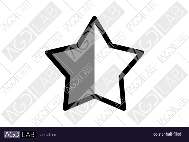Star half filled icon