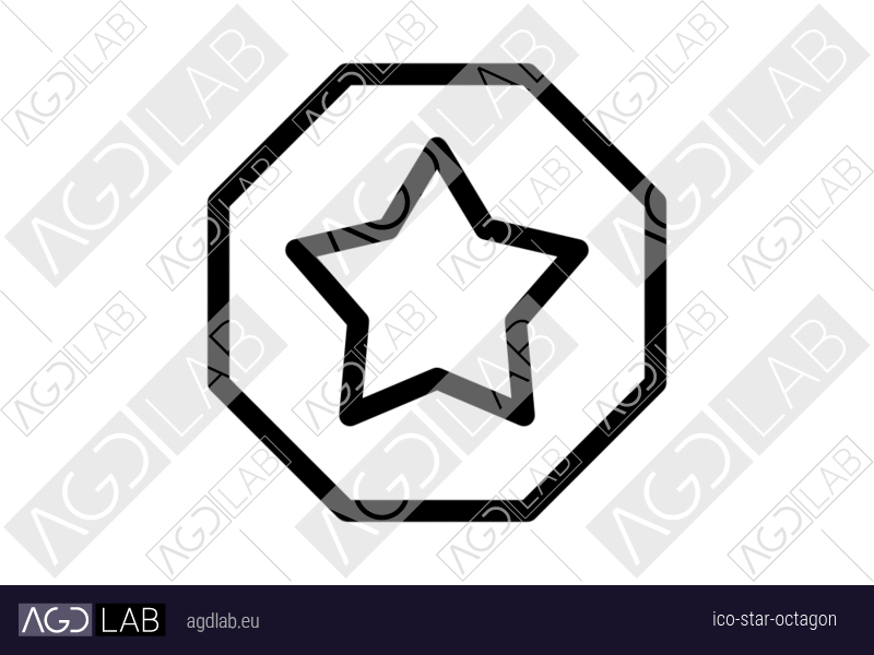 Star octagon icon