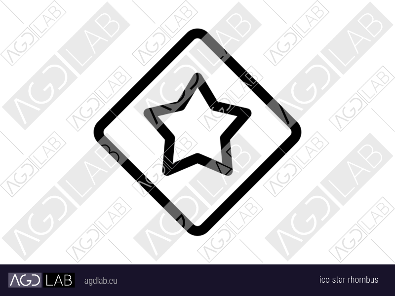 Star rhombus icon