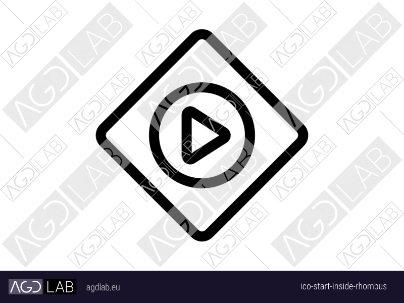 Start inside rhombus icon