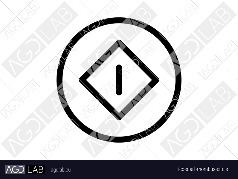 Start rhombus circle icon