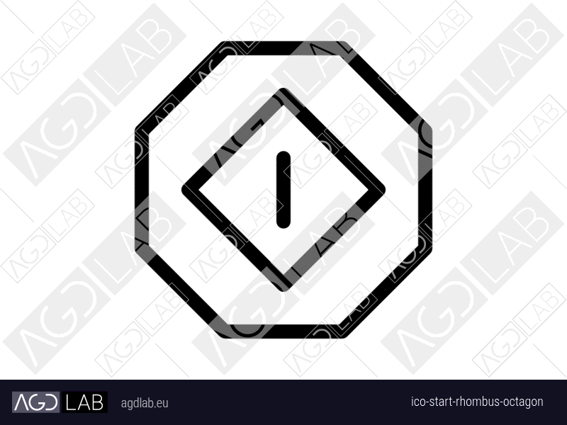 Start rhombus octagon icon