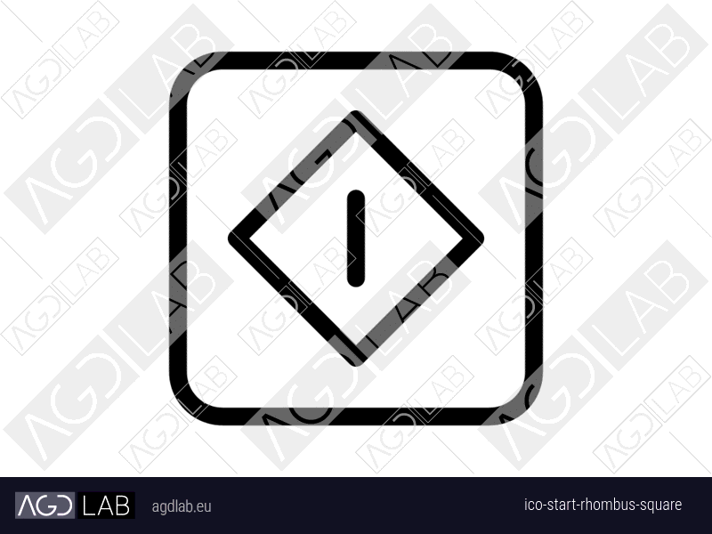 Start rhombus square icon