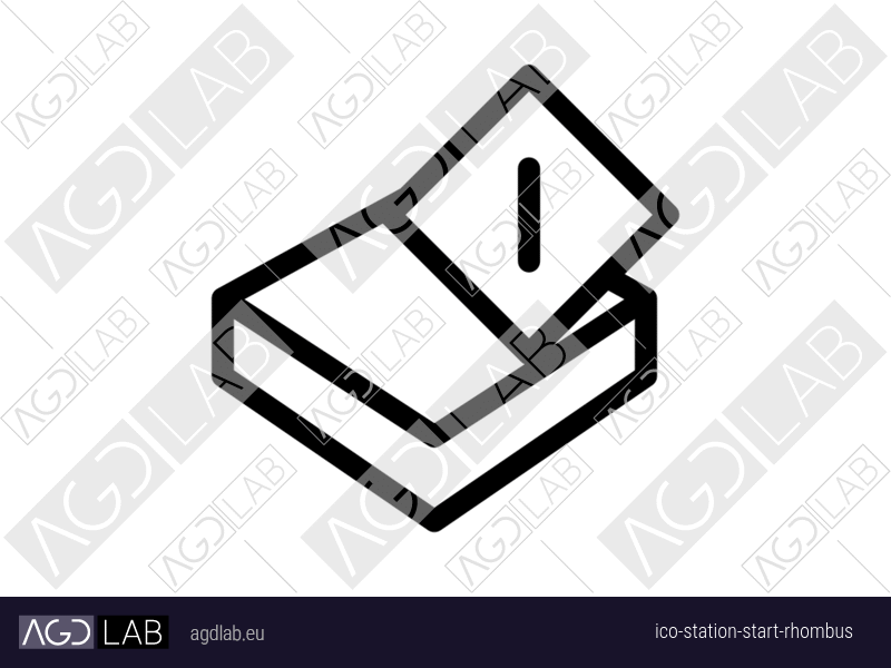 Station start rhombus icon