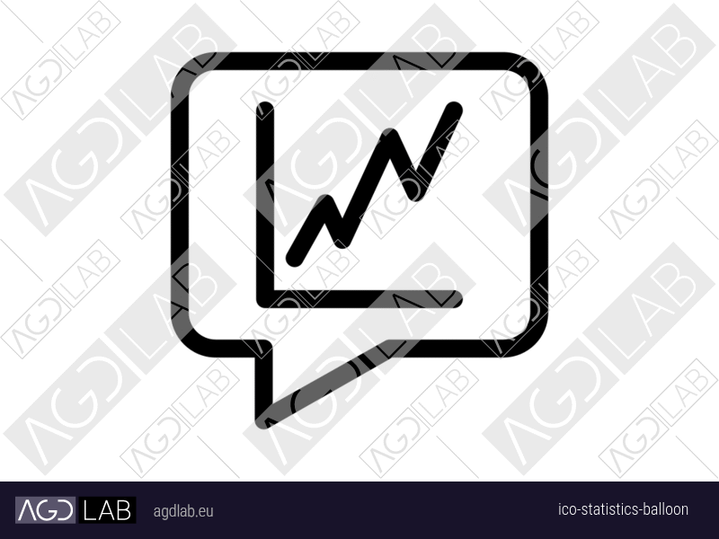 Statistics balloon icon
