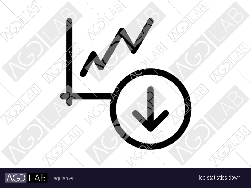 Statistics down icon