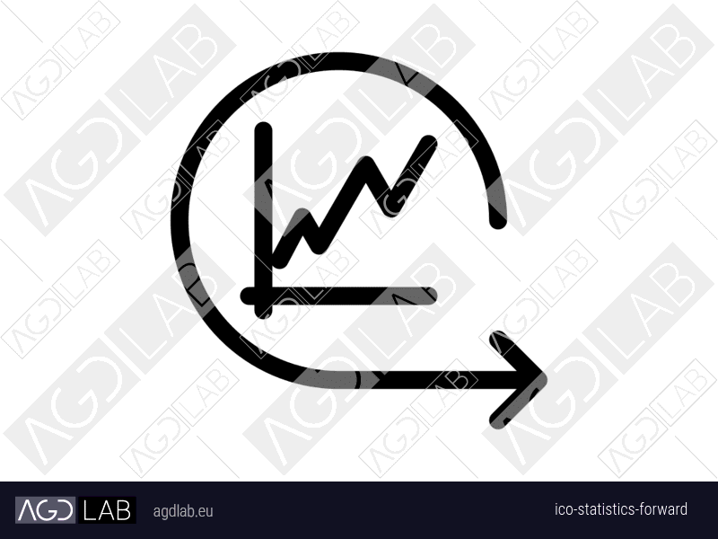 Statistics forward icon