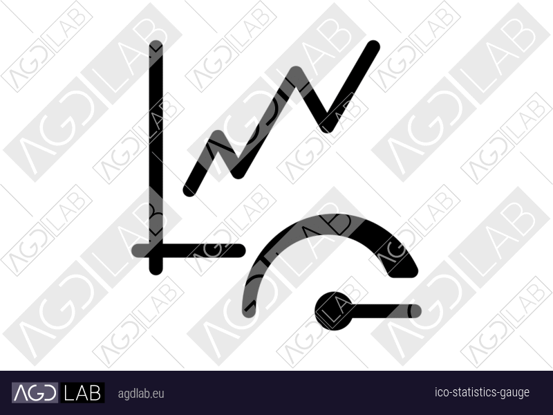 Statistics gauge icon