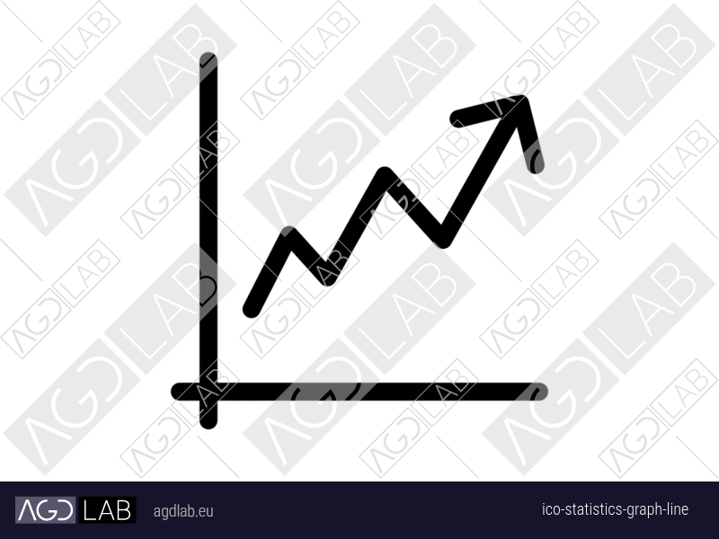 Statistics graph line icon