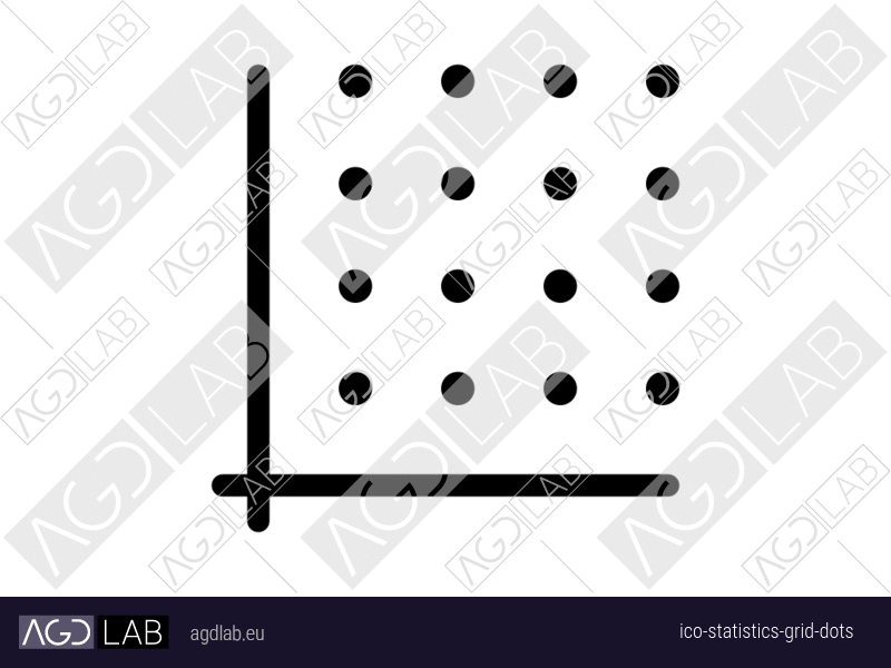 Statistics grid dots icon