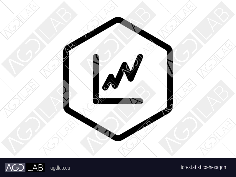 Statistics hexagon icon
